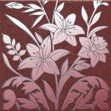 Декор Kerama Marazzi HGD/C567/5293 Барберино 3 бордо глянцевый 20x20