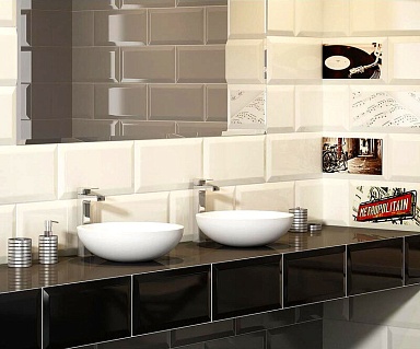 Плитка Tubadzin S- Joy czarna STR 44,8x22,3