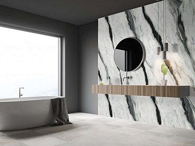 Керамогранит Moreroom Stone MN072AP261206 Panda White Polished 6mm 120x260
