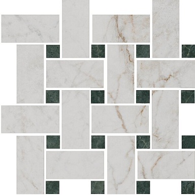 Мозаика Kerama Marazzi T038/SG6540 Серенада мозаичный белый лаппатированный 32x32