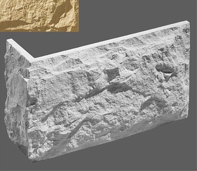 Искусственный камень Leonardo Stone Угловой элемент Бретань 050 33,5/10x20x2.5