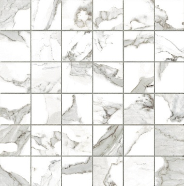 Мозаика Vallelunga G20402 Calacatta Mosaico Lappato 30x30 (Tozz. 5x5)