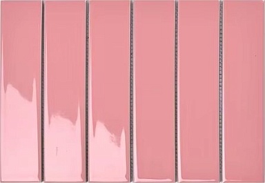 Мозаика Porcelain mosaic Y45P343 Strip Розовая глянцевая 4.5x19.5 28.8x19.5
