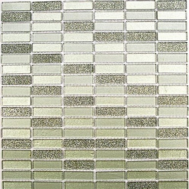 Мозаика Bonaparte Silver Light (стекло) 15*48 300*300