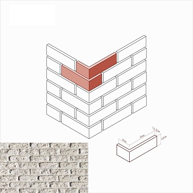 Искусственный камень White Hills 315-05 Брюгге брик угол 8x19x6.5