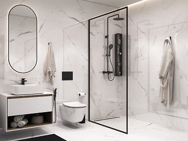 Керамогранит Cersanit 17126 Deep Calacatta белый ректификат 60x120