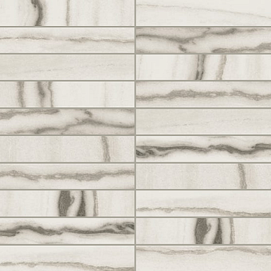 Декор Rex Ceramiche 756310 Prexious White Fantasy Mosaico 3x15 Glossy 30x30