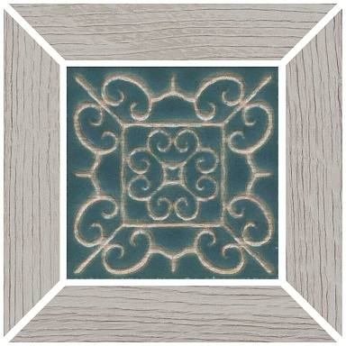 Kerama Marazzi ID151 Вставка Тровазо наборный серый светлый матовый 13x13x0,9