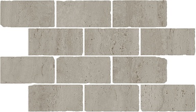 Kerama Marazzi BR033 Бордюр Сан-Марко мозаичный серый матовый обрезной 46,5x26,5x0,9