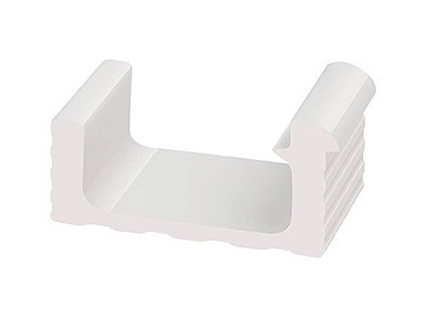 Декоративная вставка Serapool KP253 Переливной лоток керамический 1/2 часть White 29x12