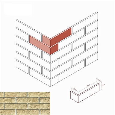 Искусственный камень White Hills 402-15 Толедо угол 8.5х25x7.5