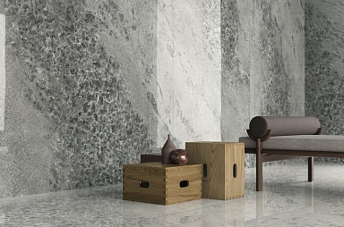 Керамогранит Ariostea UCR6L300608 Ultra Crystal Grey Lucidato Shiny 150x300