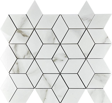 Декор Velsaa Mosaic Statuario Eva 3d diamond 37.1x34.7