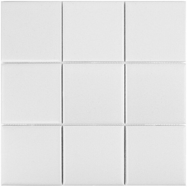 Мозаика StarMosaic MH33900 White Matt 97x97 300х300х6