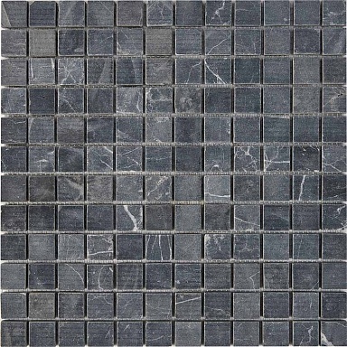 Мозаика Pixmosaic PIX248 Nero Marquna из мрамора матовая 23x23 305х305x6