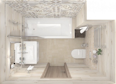 Плитка Laparet Woody серый узор 25х75