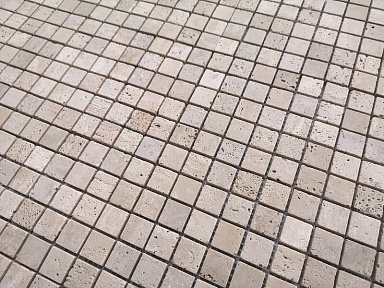 Мозаика Caramelle Mosaic Travertino Beige MAT 23x23x7 298x298