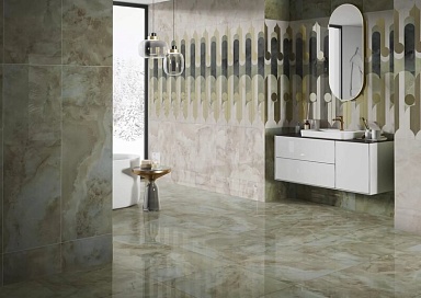 Бордюр Kerama Marazzi BLF005R Багет Джардини зеленый 40*7.3