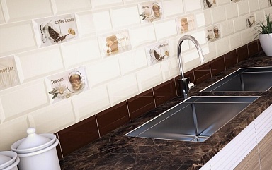 Плитка Monopole Marfil Brillo Bisel 10x20