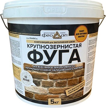 Смеси и затирки Феодал Фуга для швов 00 Белая 5 кг