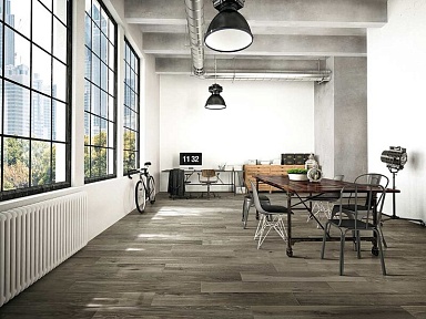 Керамогранит Cerim 759957 Hi-Wood Walnut Lucido Ret 20x120