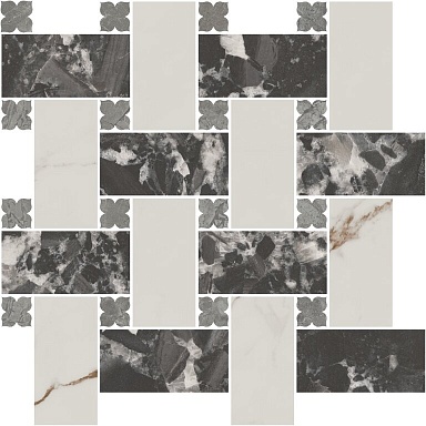 Kerama Marazzi ID163 Декор Риальто 3 наборный матовый 43,5x43,5x0,9