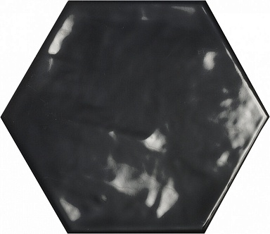 Керамогранит Ecoceramic B Chiara negro hex 20x24