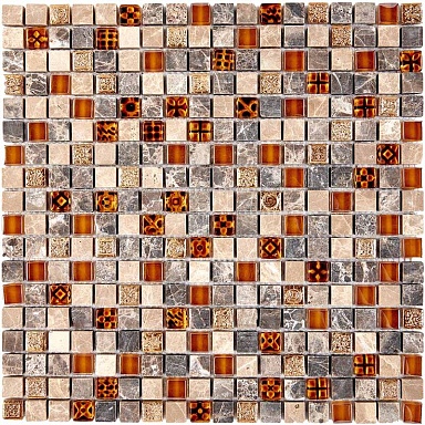 Pixmosaic PIX720 Мозаика из мрамора и стекла 15x15 300х300x8