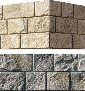 Искусственный камень White Hills 411-85 Шинон угол 8.5х16x15 (9.5х18x15)