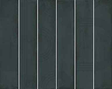 Панно Kerama Marazzi KMP3STA008RN6X Панно Мажорель зелёный тёмный глянцевый (из 6 частей 6х28,5) 36x28,5x1