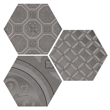 Декор Cifre decor VODEVIL GREY 3шт/Комплект 17.5*17.5