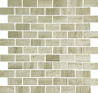 Мозаика Caramelle Mosaic Pietrine Travertino Silver POL 2.3x4.8 29.8x29.8