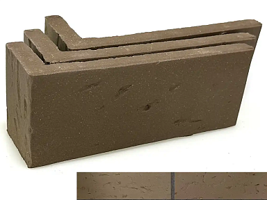 Клинкерная плитка Terramatic Moon Brown угловая 2401 (Y) 185x60x71x14