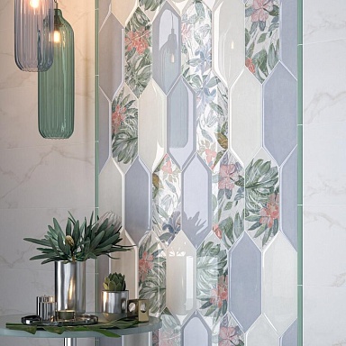 Бордюр Kerama Marazzi POD007 Карандаш Бисер розовый 20*0.6