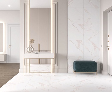 Керамогранит Laparet Statuario Crema белый матовый 60х60