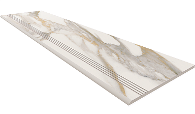Estima Ступень RM01 Miramare White неполированный с насечками 30x120