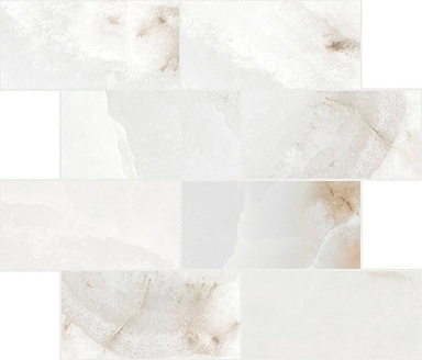 Мозаика Rex Ceramiche 770281 Reves De Rex Perle Muretto Sfalsato Glossy 6mm 7.5x15 30x30