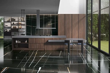 Керамогранит Kerama Marazzi SG072902R6 Сахара Блэк обрезной лаппатированный 119.5x320х6