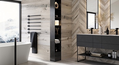 Керамогранит Rondine Group J89890 Timeless Ecru Chevron Rett 60x120