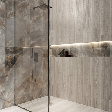 Керамогранит Creanza CW-RT15-B Mordic Wood Ash Rustic 20x120