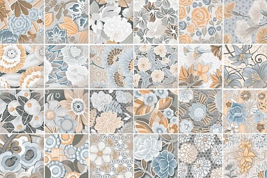 Декор VIVES Flore Gris 20x20 (микс)