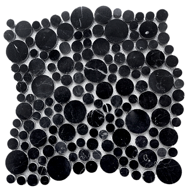 Мозаика Caramelle Mosaic Nero oriente bolli Pol 280x280