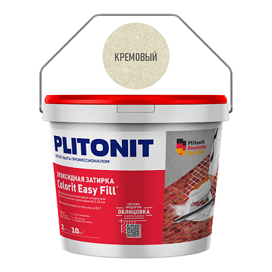 Смеси и затирки Plitonit Colorit Easy Fill Трёхкомпонентная эпоксидная Кремовый 2 кг