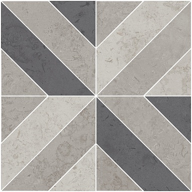 Kerama Marazzi ID124T Декор Про Лаймстоун серый матовый 60х60