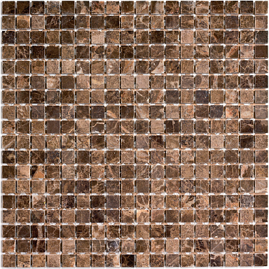 Мозаика Pixmosaic PIX304 Dark Emperador полированная 15x15 305х305x4