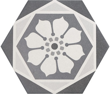 Декор Equipe 21357 Hexatile Harmony B&W 17,5x20