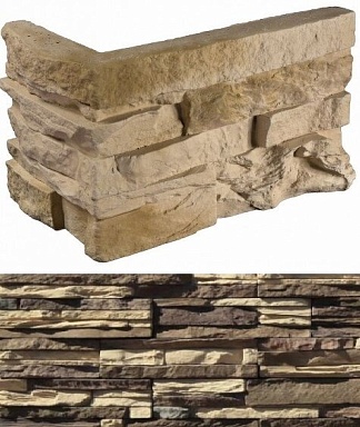 Искусственный камень White Hills 101-25 Кросс Фелл угловой 7х25,5x10 (6х15,5x10)
