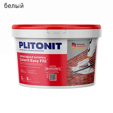 Смеси и затирки Plitonit Colorit Easy Fill Трёхкомпонентная эпоксидная Белый 1 кг