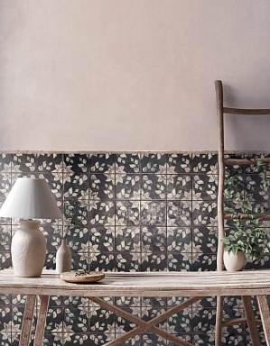 Керамогранит Nanda Tiles Florentina Sibby Black 15x15