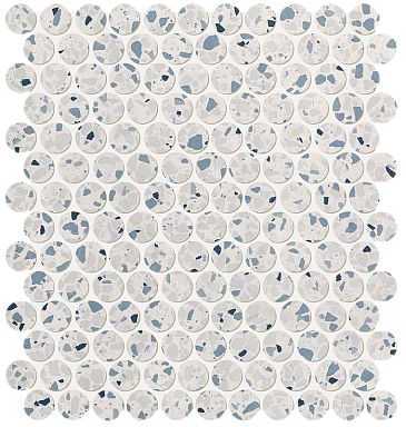 Мозаика FAP Ceramiche fRUB Glim Gemme Azzurro Round Mosaico Matt 29,5х32,5